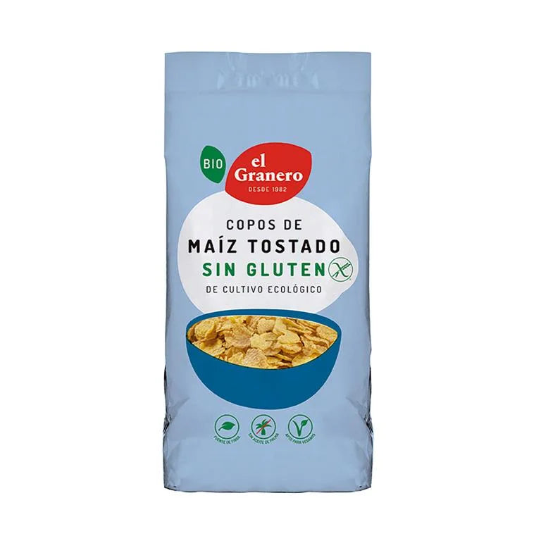Copos de maiz tostado sin gluten BIO - 200 gramos - El Granero Integral