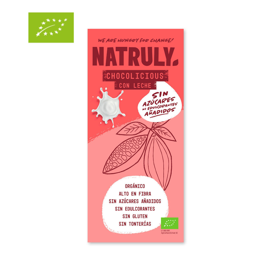Chocolicious con Leche BIO - 85 gramos - Natruly