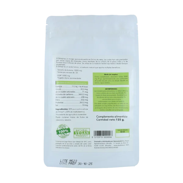 Shilajit Premium - 125 gramos - Salud Viva