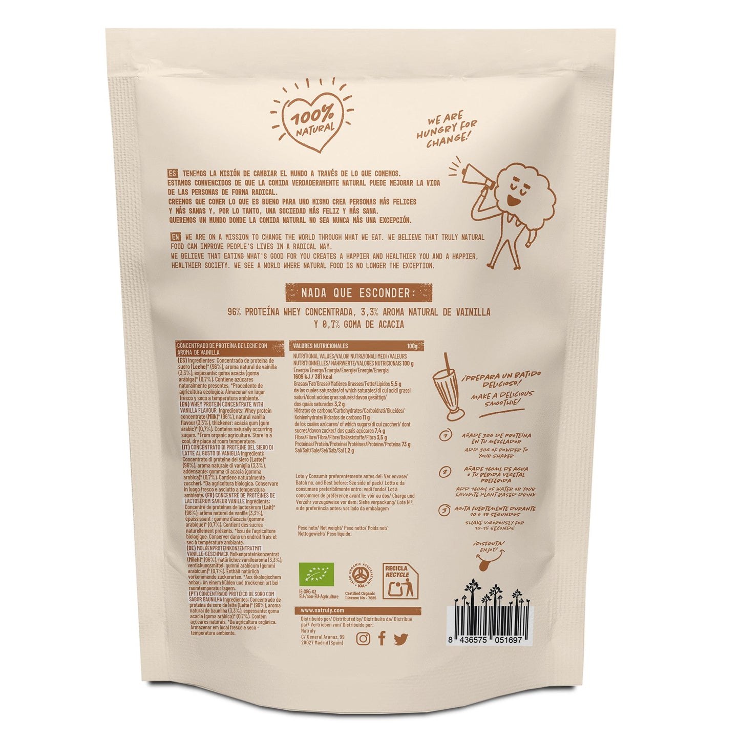 Proteína Whey de Vainilla | BIO | 350g