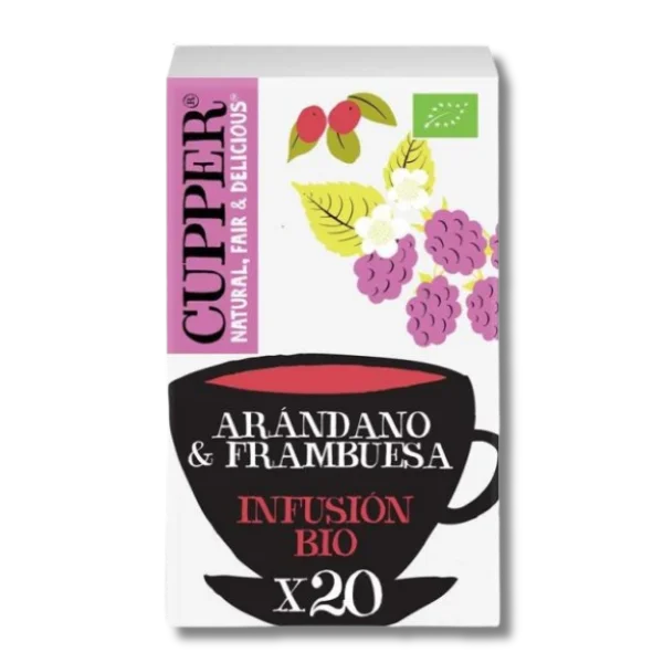 Infusión arándano y frambuesa (BIO) - 20 bolsas- Cupper