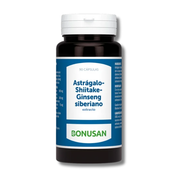 Astragalo, Shiitake y Ginseng Siberiano Extracto - 90 cápsulas - Bonusan