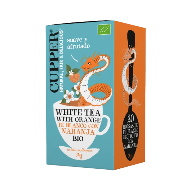 Té blanco con naranja (BIO) - 20 bolsas - Cupper