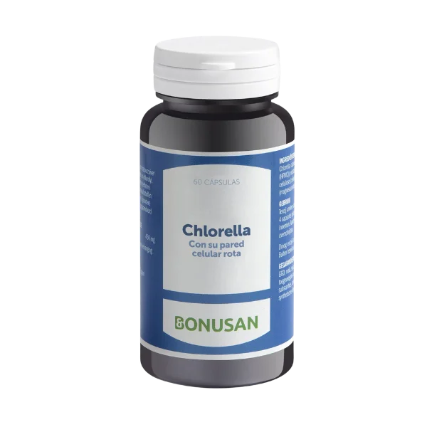 Chlorella de pared celular rota - 60 cápsulas - Bonusan