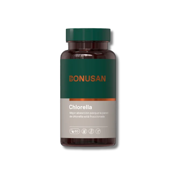 Chlorella de pared celular rota - 60 cápsulas - Bonusan