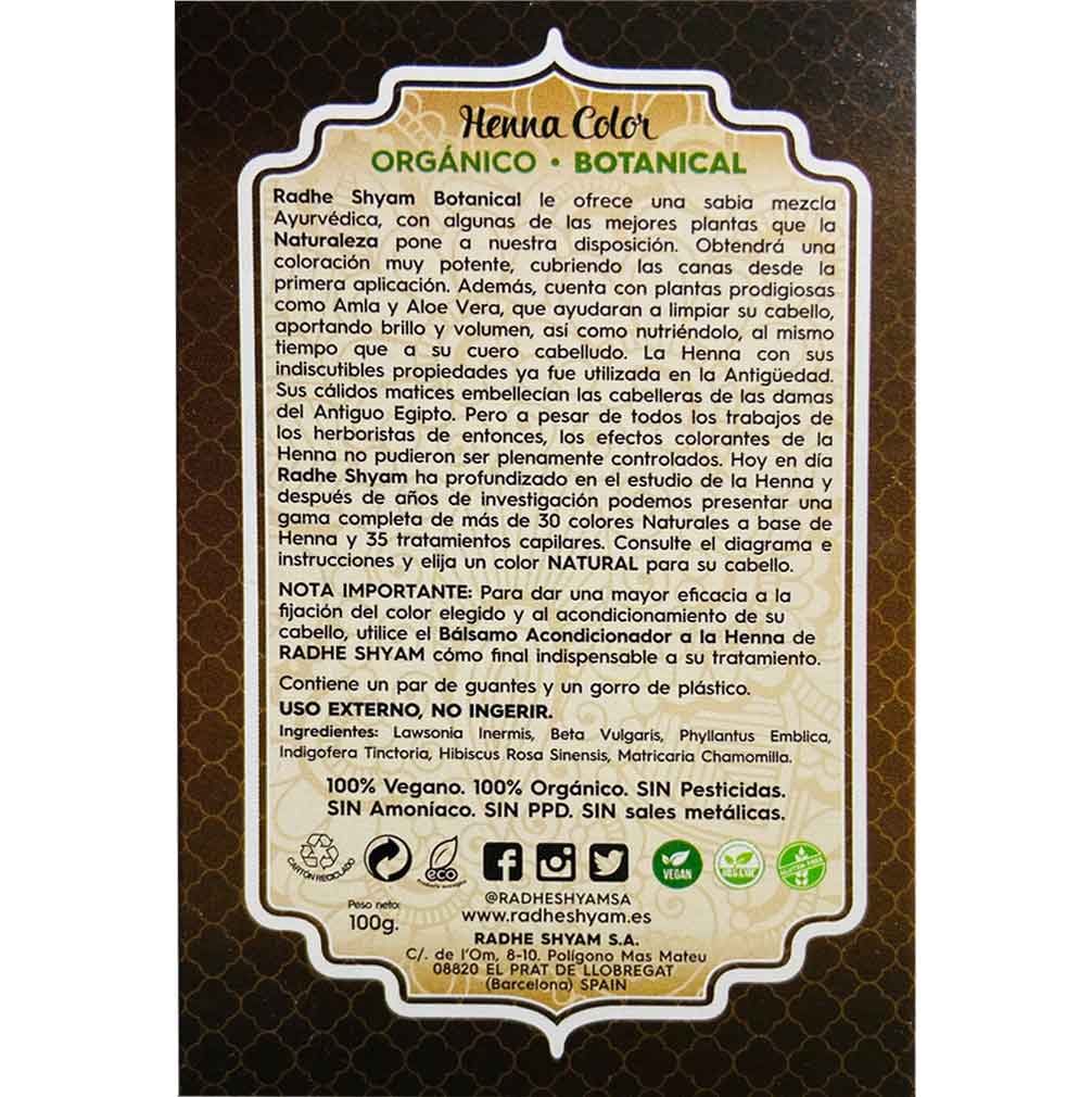 Henna Botanicals chocolate ECO - 100 gramos - Radhe Shyam