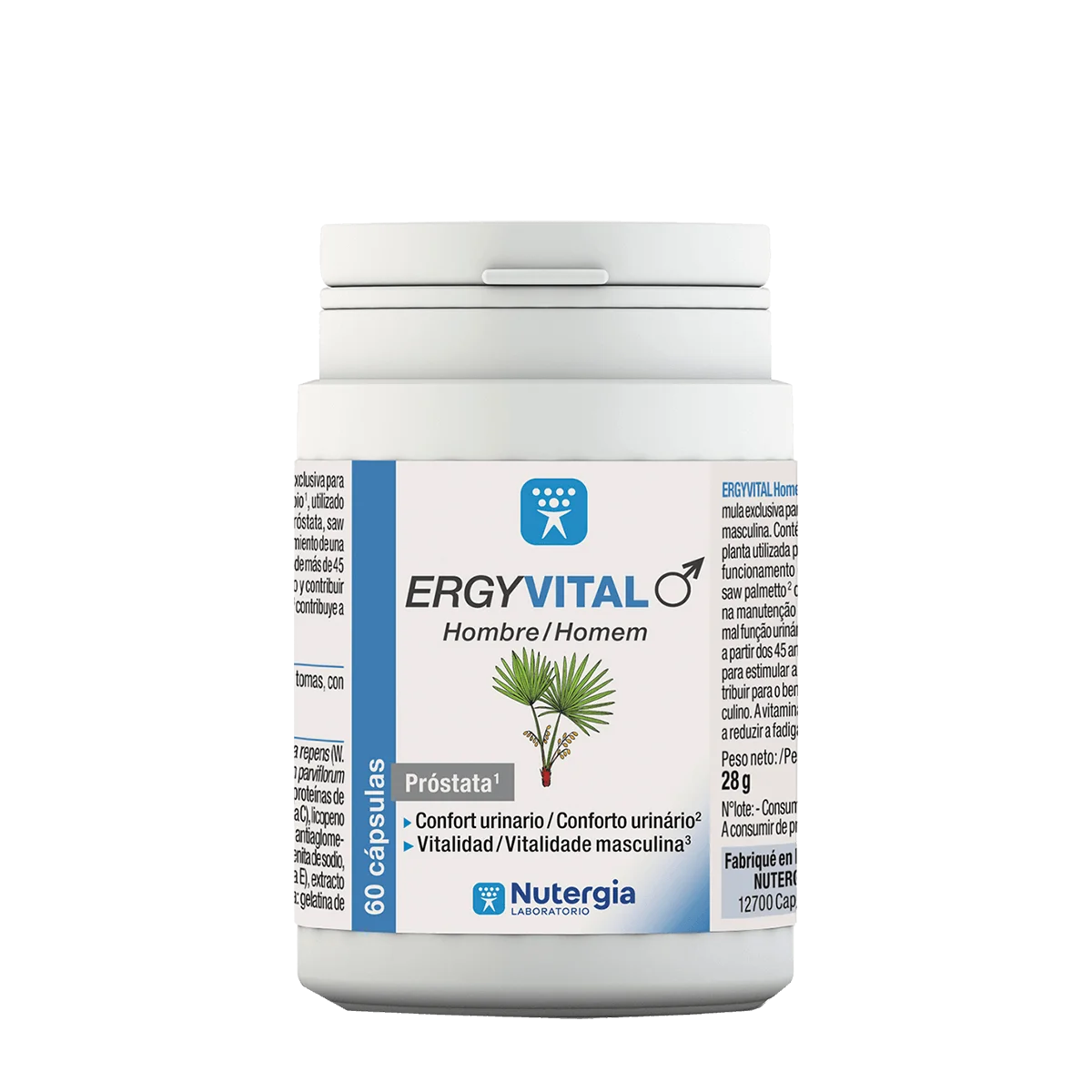 ERGYVITAL Hombre - 60 cápsulas - Nutergia