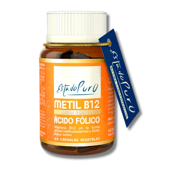 Estado Puro metil B12 ácido fólico - 60 cápsulas - Tongil