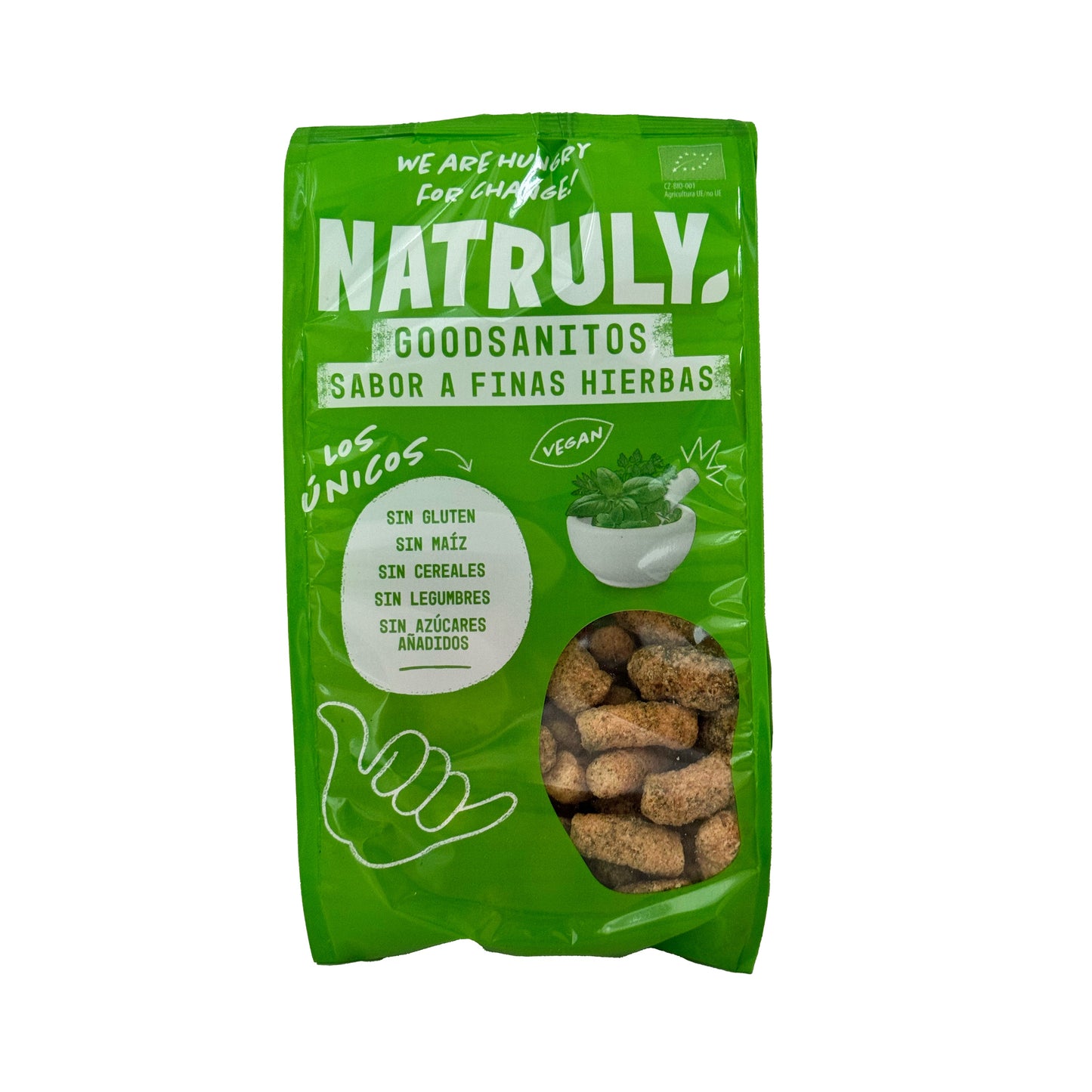 Goodsanitos BIO 70G | Snack Crujiente sabor a Finas Hierbas