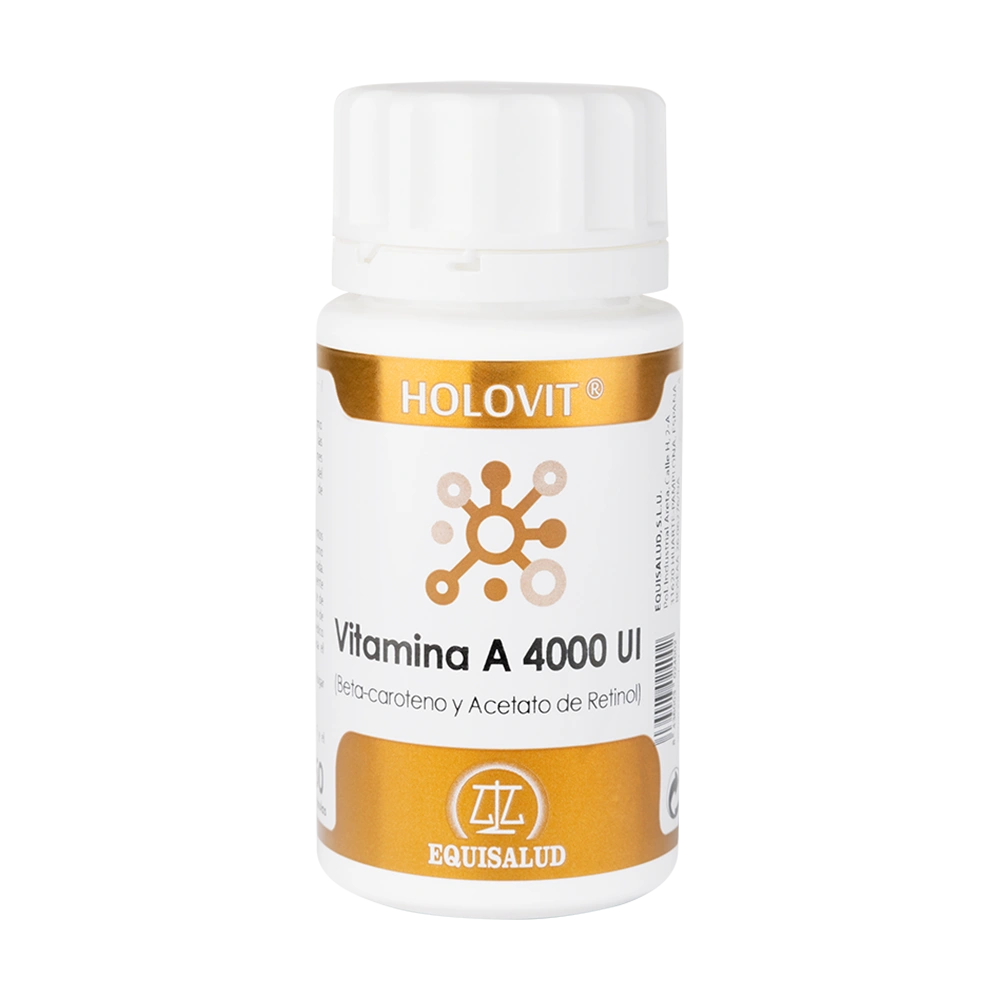 HOLOVIT Vitamina A 4000 UI (Betacaroteno y Acetato de retinol) - 50 cápsulas - Equisalud