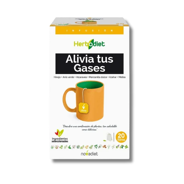 Herbodiet alivia tus gases - 20 bolsitas - Nova Diet