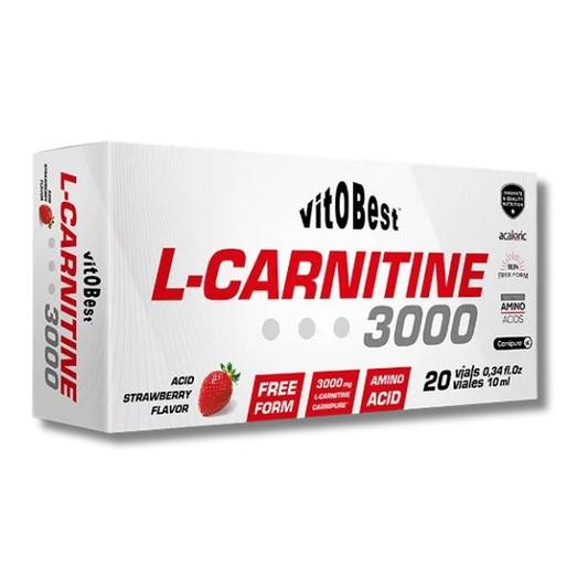 L-CARNITINE 3000 Fresa ácida - 20 Viales - Vitobest