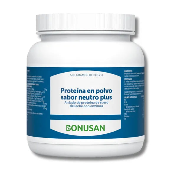 Proteina Sabor Neutro Polvo - 500 gramos - Bonusan