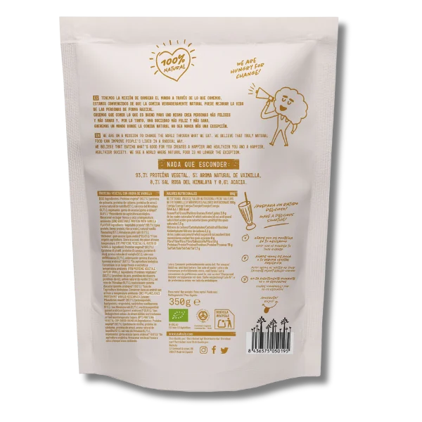 Proteina vegana sabor vainilla sin gluten BIO - 350 gramos - Natruly