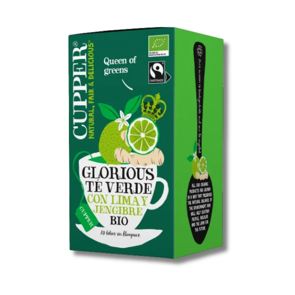 Té verde con lima y jengibre (BIO) - 20 bolsas - Cupper