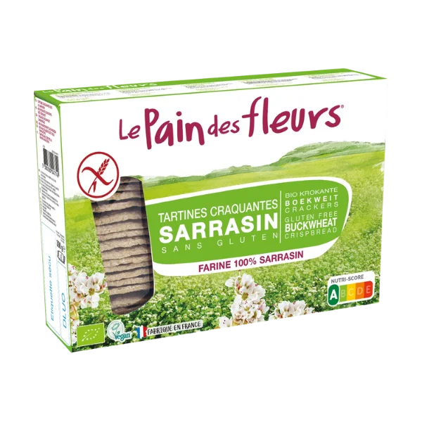Tostada crujiente de Trigo Sarraceno Sin Gluten BIO - 300 gramos - Le pain des Fleurs