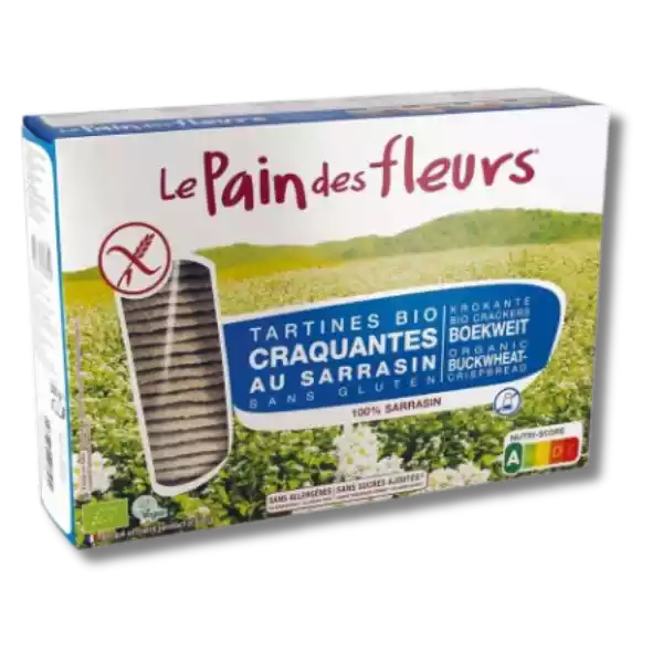 Tostadas Crujientes de Trigo Sarraceno sin sal ni azúcares añadidos BIO - 300 gramos - Le Pain des Fleurs