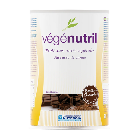 VEGENUTRIL CHOCOLATE (proteina de guisante) - Bote 300 gramos (10 Preparaciones) - Nutergia