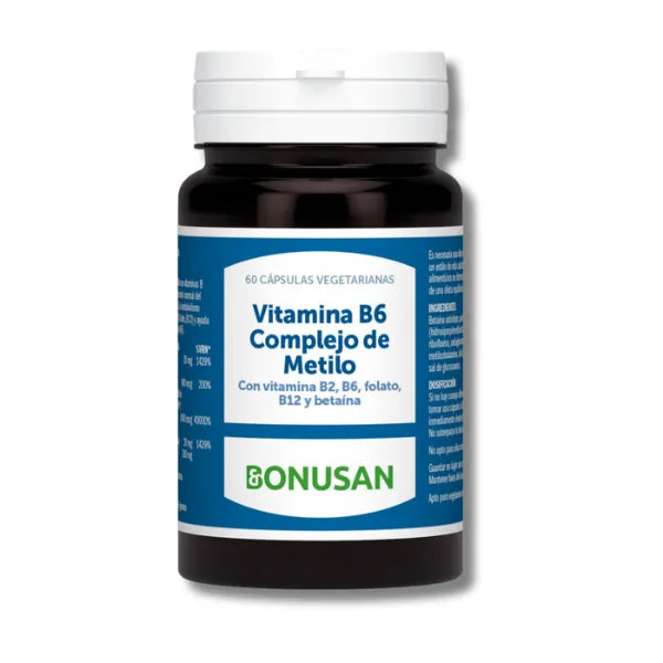 Vitamina B6 Complejo Metilo - 60 cápsulas - Bonusan
