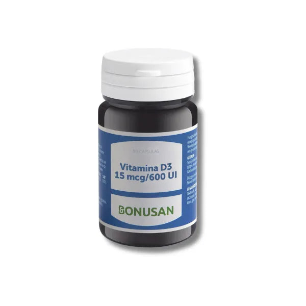 Vitamina D3 15 mcg - 90 cápsulas - Bonusan