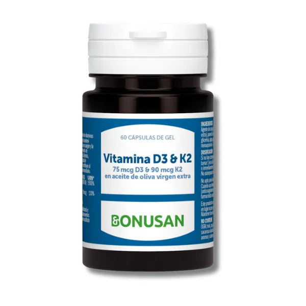 Vitamina D3 & K2 - 60 Perlas - Bonusan