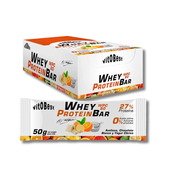 Barrita Whey Bar Torreblanca Choco Blanco Citricos - 50 Gramos - Vitobest