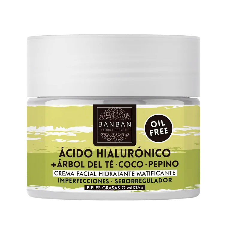 Crema facial Arbol del Té y Ácido hiallurónico - 50 ml - BANBAN