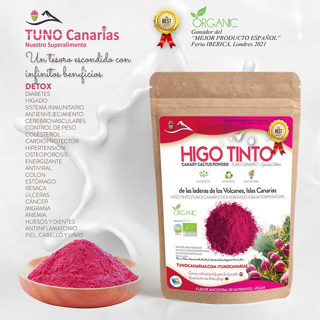 Higo Tinto en Polvo ECO - 200 gramos - Tuno Canarias