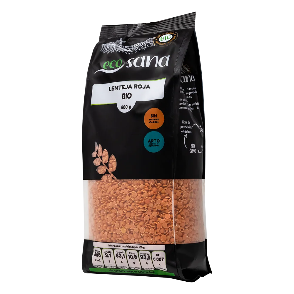 Lenteja roja BIO - 500 gramos - Ecosana