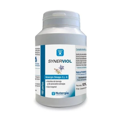 Synerviol - Omega 3 y 6. Aceites de pescado salvaje y de borraja - Nutergia