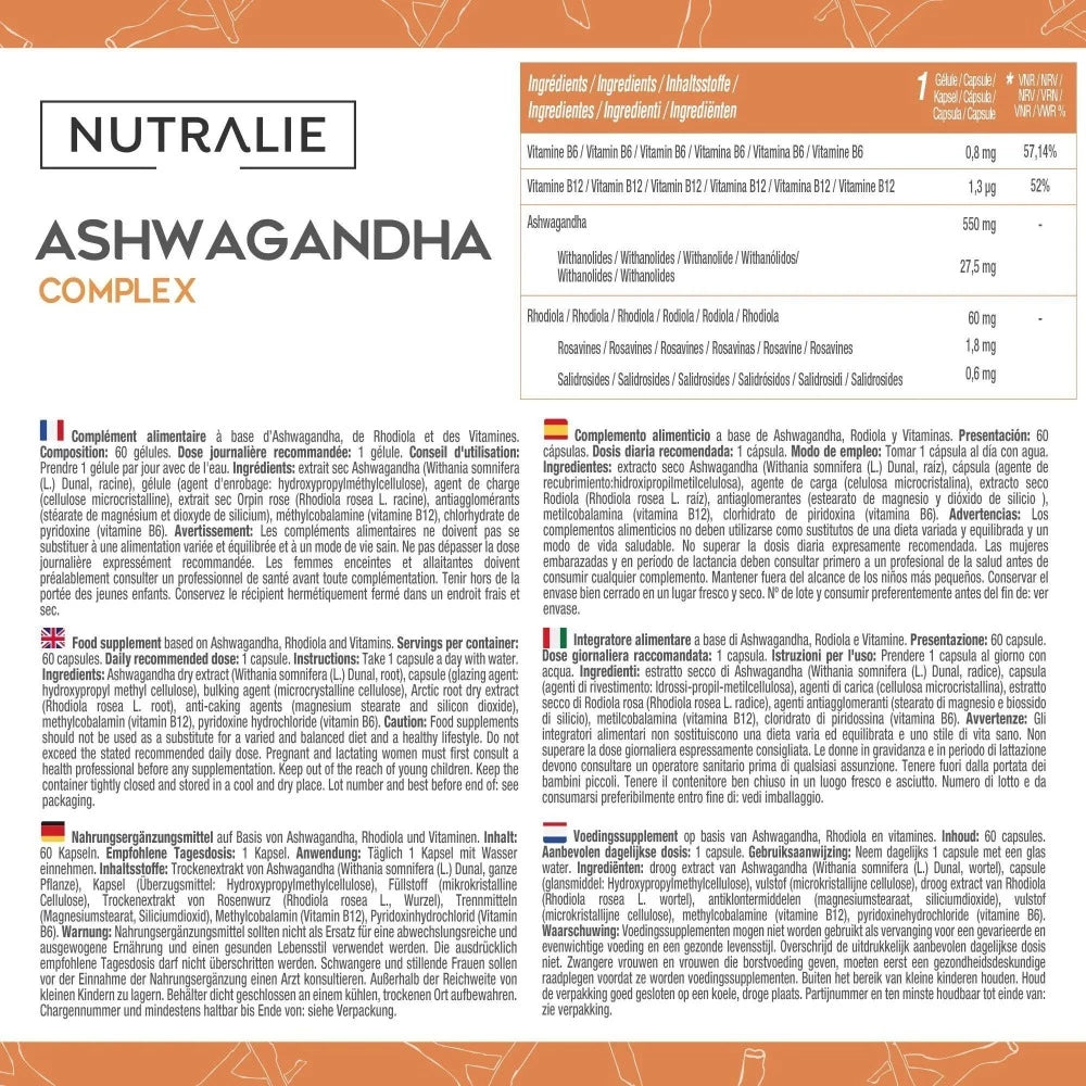 Ashwaganda Complex - 60 cápsulas - Nutralie