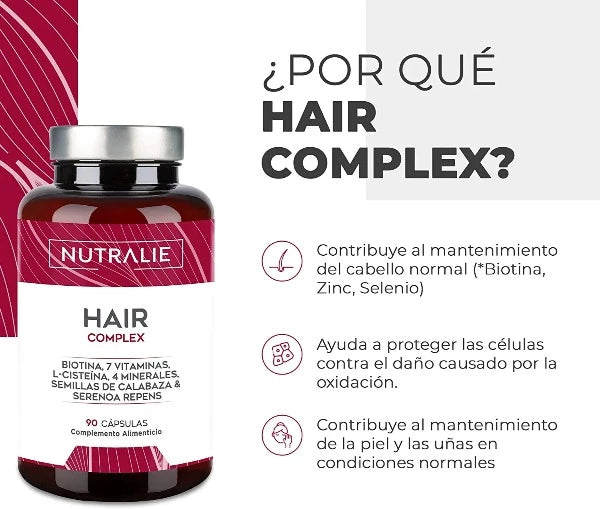 Hair complex - 90 cápsulas - Nutralie