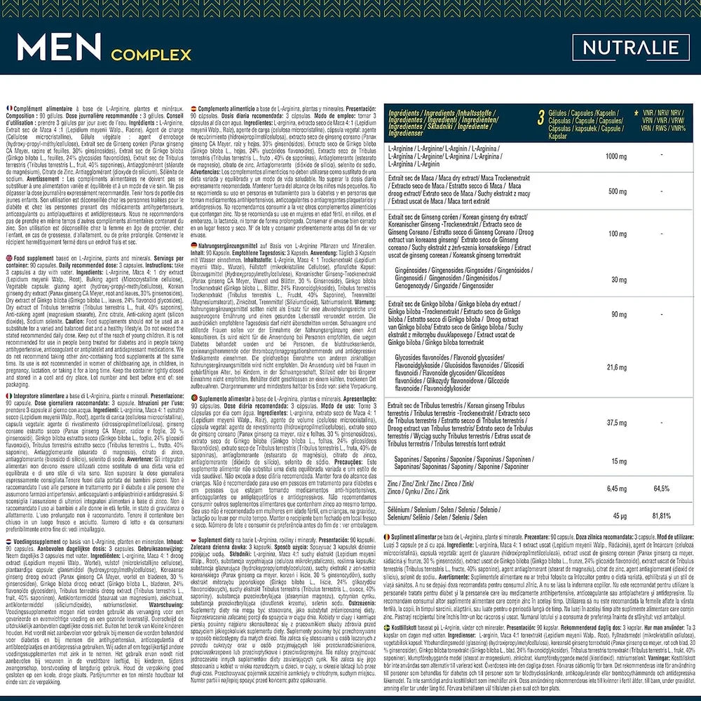Men Complex - 90 cápsulas - Nutralie