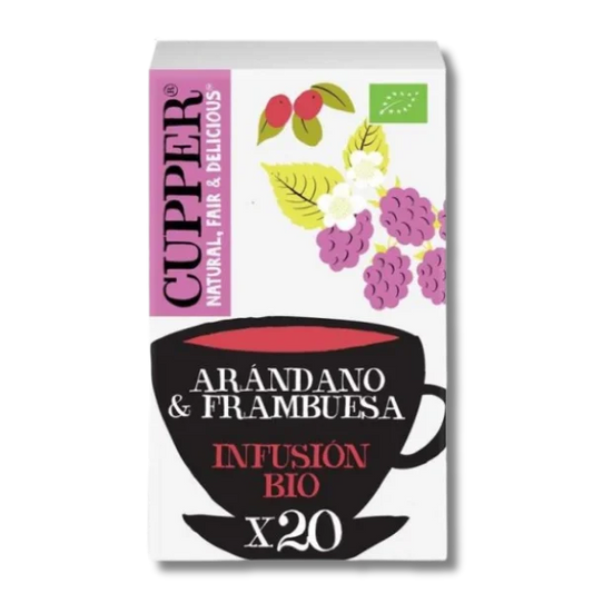 Infusión arándano y frambuesa (BIO) - 20 bolsas- Cupper
