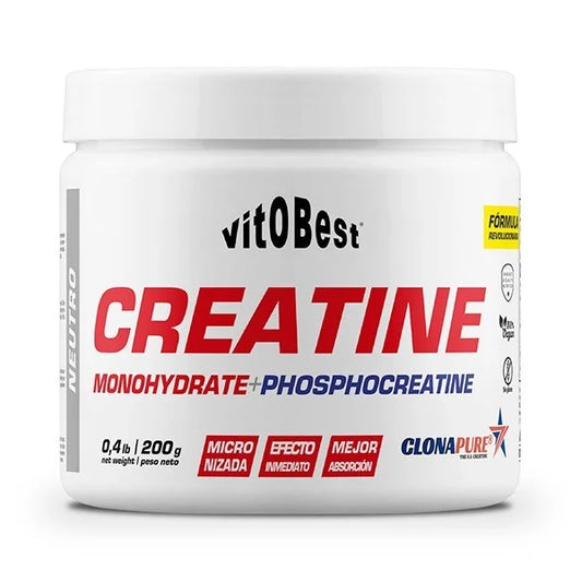Creatina Clonapure® (Creatina monohidrato + Fosfocreatina + Fosfato) en polvo - Vitobest