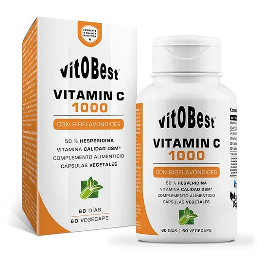 Vitamina C 1000mg + Bioflavonoides - 60 cápsulas - Vitobest