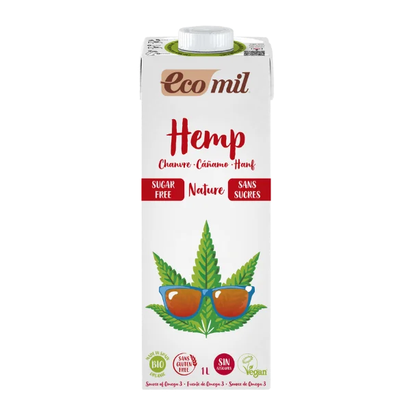 Bebida vegetal de Cañamo (Hemp) Nature (Sin Azucar) BIO - 1 litro - Ecomil