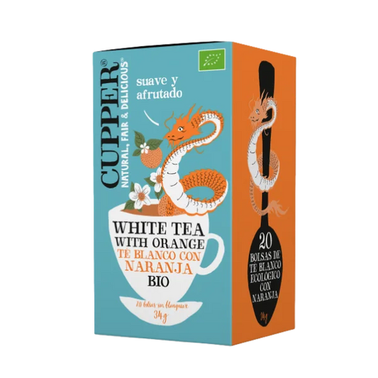 Té blanco con naranja (BIO) - 20 bolsas - Cupper