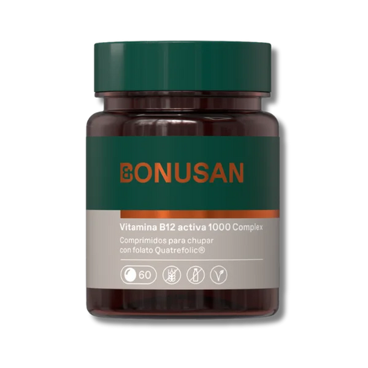 Vitamina B12 (1000 mcg) activa - 60 comprimidos - Bonusan