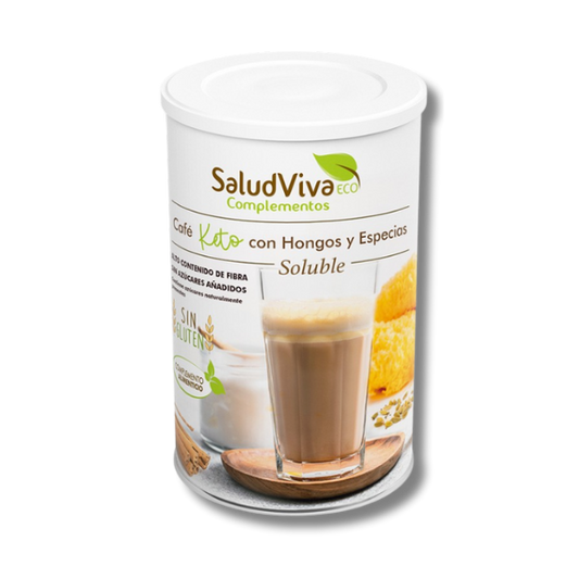 Cafe soluble keto con hongos y especias (ECO) - 150 gramos - Salud Viva