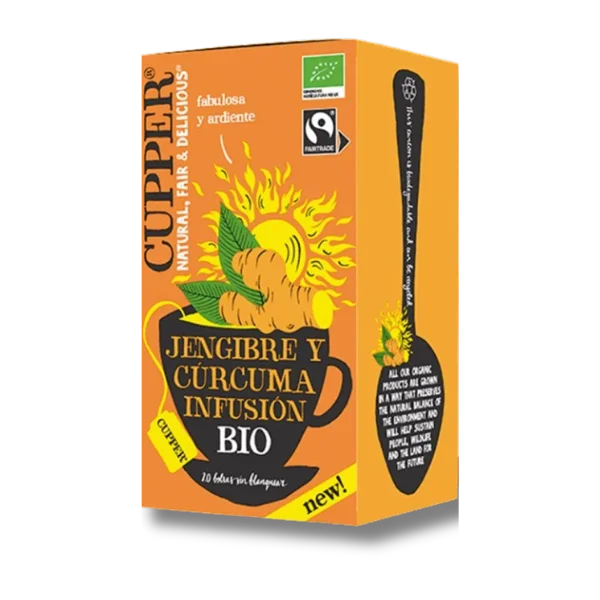 Infusión de jengibre y cúrcuma (BIO) - 20 bolsas - Cupper