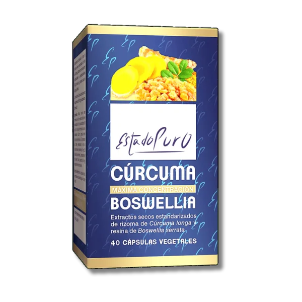 Estado Puro cúrcuma y boswelia máxima concetración - 40 cápsulas vegetales - Tongil