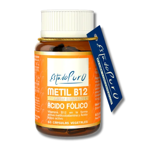 Estado Puro metil B12 ácido fólico - 60 cápsulas - Tongil