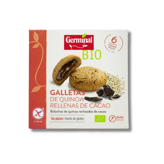 Galletas Sin Gluten de Quinoa rellenas de Cacao BIO - 200 gramos - Germinal