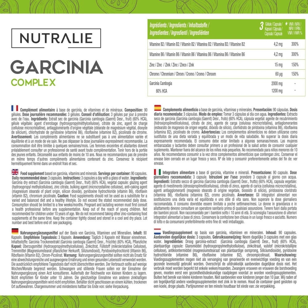 Etiqueta Garcinia nutralie