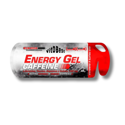 Gel energy cafeine red fruits & guaraná - 12 Sobres (40 Gramos) - Vitobest