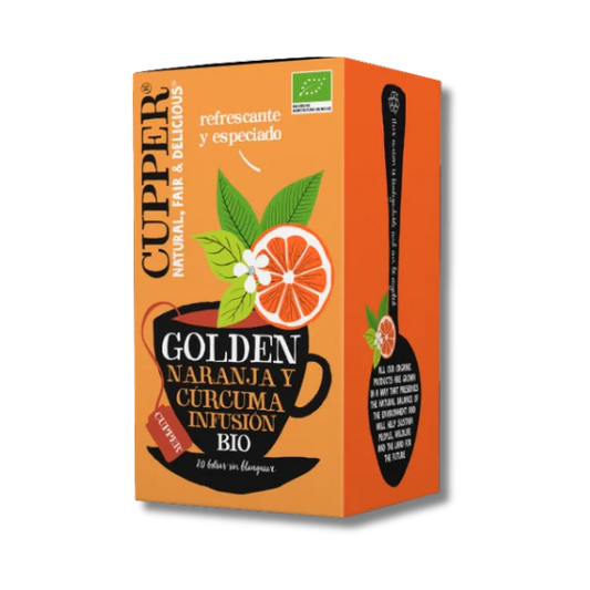 Infusión golden (naranja y cúrcuma) (BIO) - 20 bolsas - Cupper