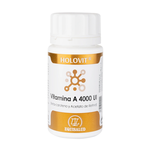 HOLOVIT Vitamina A 4000 UI (Betacaroteno y Acetato de retinol) - 50 cápsulas - Equisalud