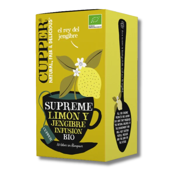 Limón y jengibre (BIO) - 20 bolsas - Cupper