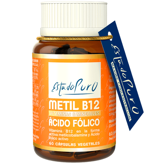 Estado Puro metil B12 ácido fólico - 60 cápsulas - Tongil